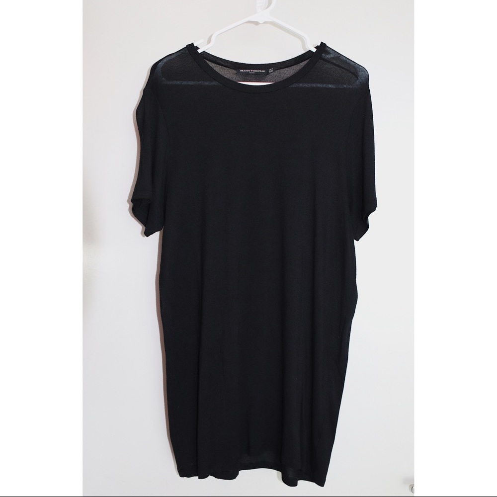Brandy Melville one size black t-shirt dress